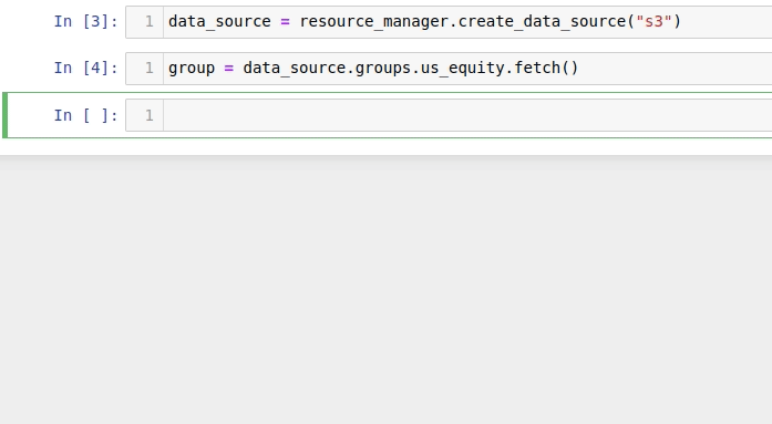 Autocompletion of datasets in a data group.